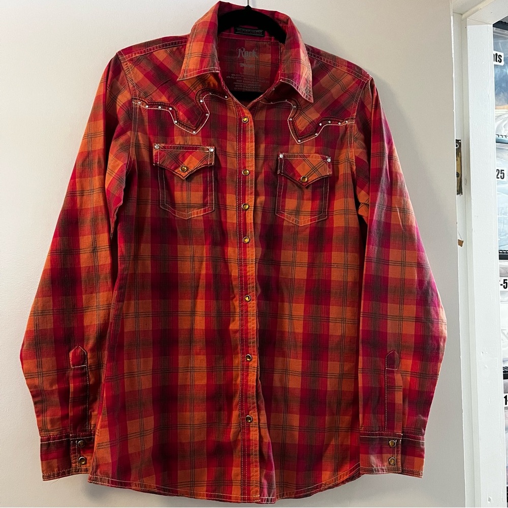 Rock 47 by Wrangler | Plaid Western Snap Up Shirt